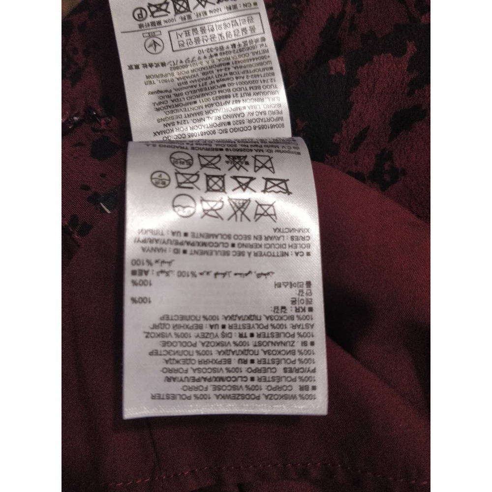 3/$20 Banana Republic Maroon Burgundy Black Ruffle Flare Mini Skirt Size 2 - Picture 9 of 9